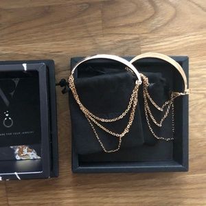 Vita Fede Crescent Rose Gold Earrings BRAND NEW